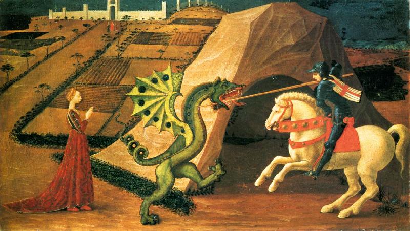 UCCELLO, Paolo St George and the Dragon qt oil painting picture
